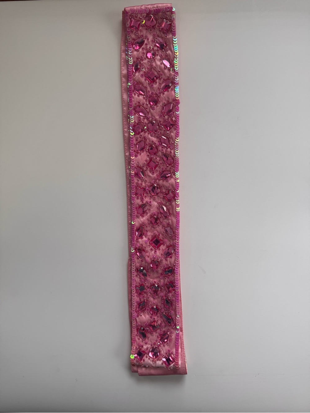 Gold Hawk Pink Embellished Sash Belt - Women Accessories